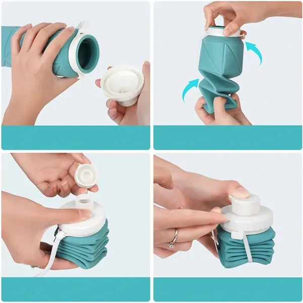 23oz Outdoor Creative Silicone Collapsible Water Bottle