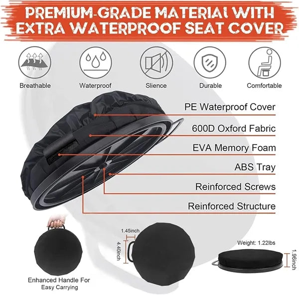 Outdoor Bucket-style Thickened Round Seat Cushion