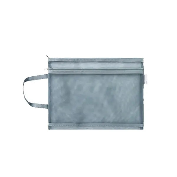 Large Durable Portable Zipper Nylon Mesh Pencil Case