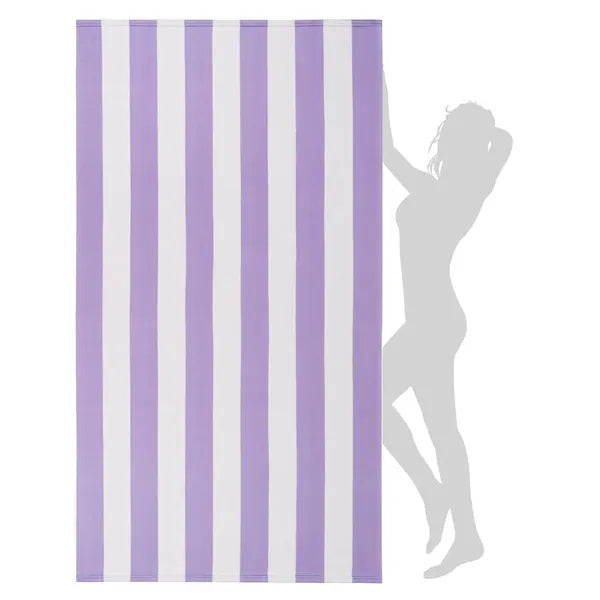 Lightweight Quick-Dry Colorful Striped Beach Towel