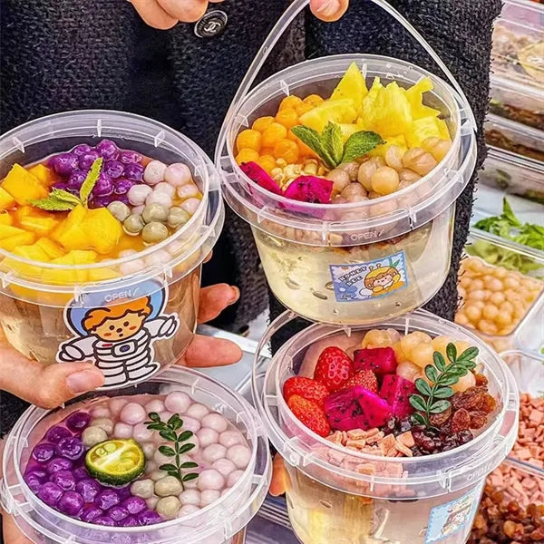 Food-Grade PP Sealed Storage Tub for Tea, Snacks & Fruits