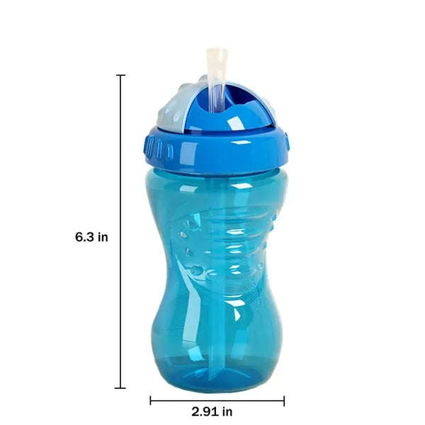11oz No-Spill Soft Easy Grip Straw Sippy Cup for Toddlers