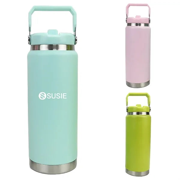 27Oz Double Wall Insulated Stainless Steel Tumbler W/ Lid