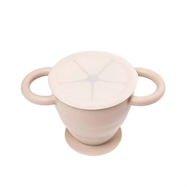 Portable Collapsible Silicone Snack Container for Toddlers