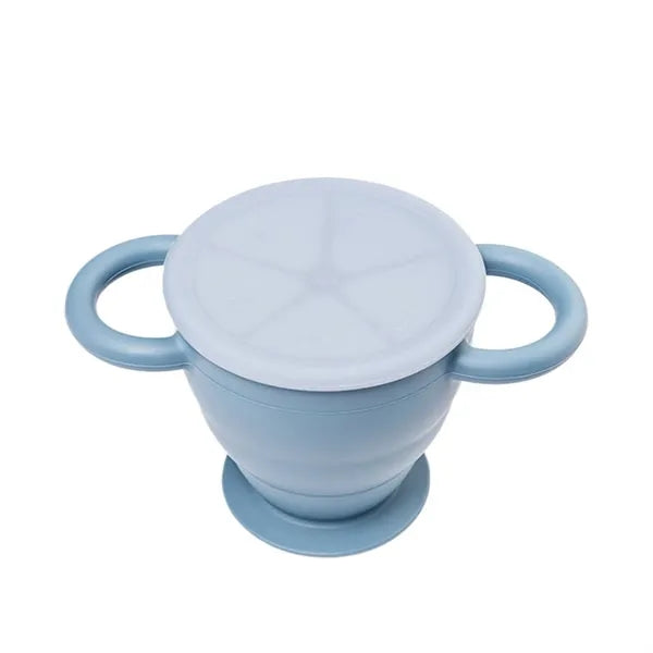 Portable Collapsible Silicone Snack Container for Toddlers