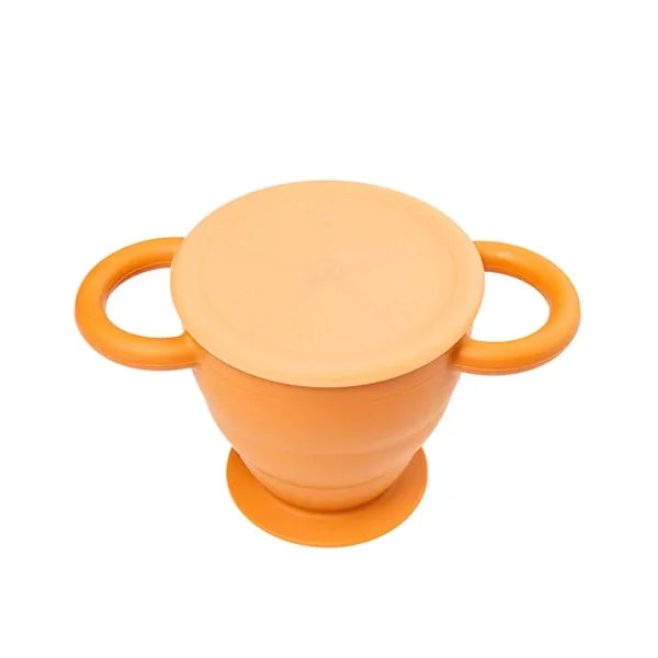 Portable Collapsible Silicone Snack Container for Toddlers