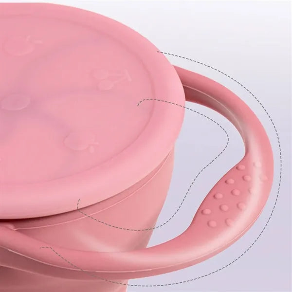 Portable Collapsible Silicone Snack Container for Toddlers