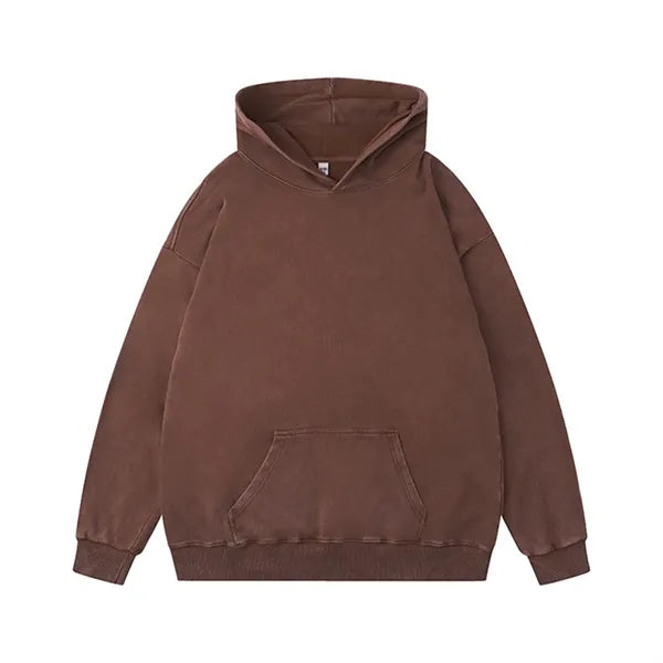 Cotton Casual Vintage Long Sleeve Hooded Sweatshirt