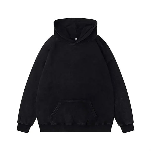 Cotton Casual Vintage Long Sleeve Hooded Sweatshirt