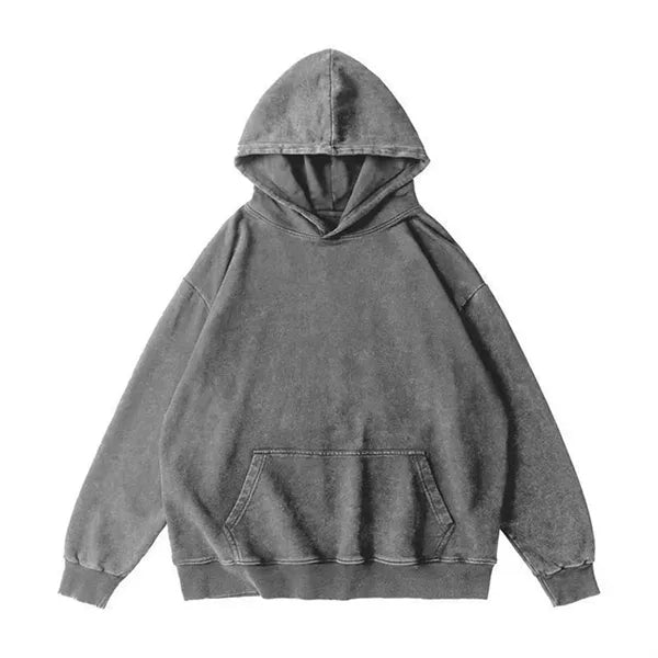 Cotton Casual Vintage Long Sleeve Hooded Sweatshirt