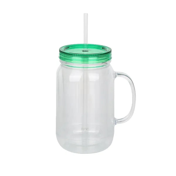 Leakproof Double-Layer Plastic Mason Cup
