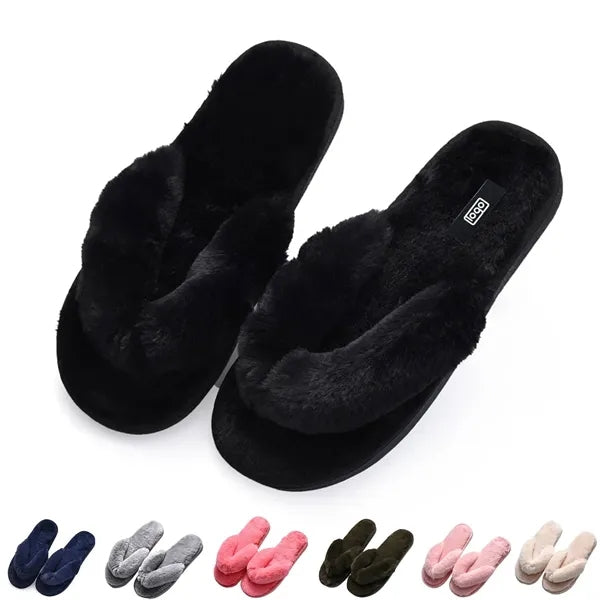 Unisex Plush Non-Slip Breathable Flip Flops