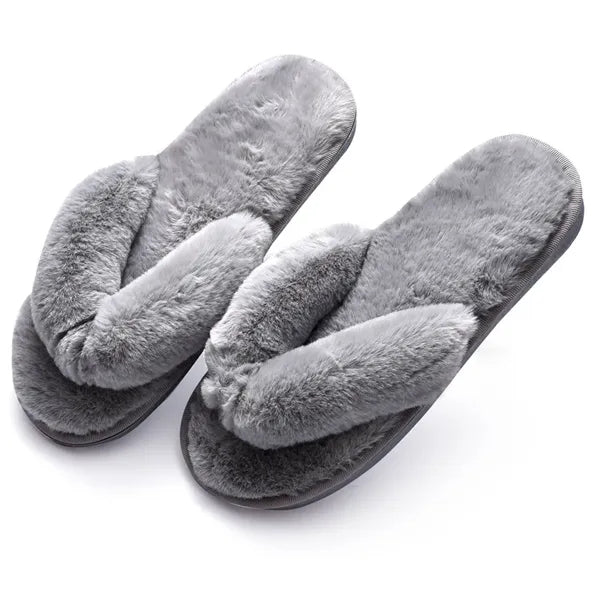 Unisex Plush Non-Slip Breathable Flip Flops