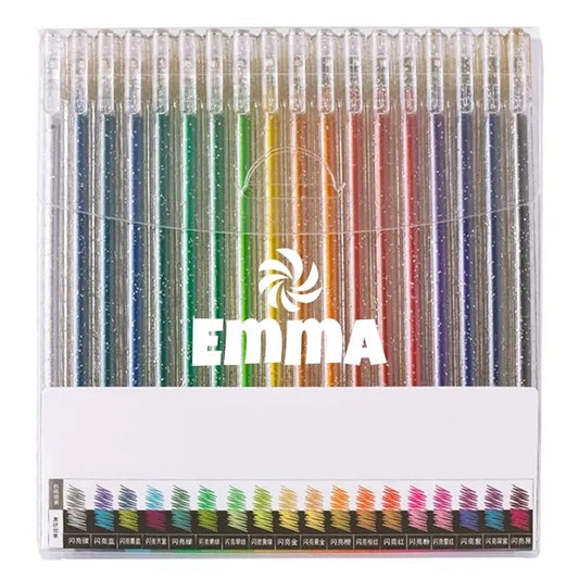 18PCS Glitter Gel Pens Sparkling Ink