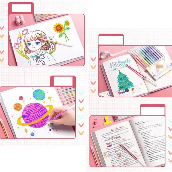 18PCS Glitter Gel Pens Sparkling Ink