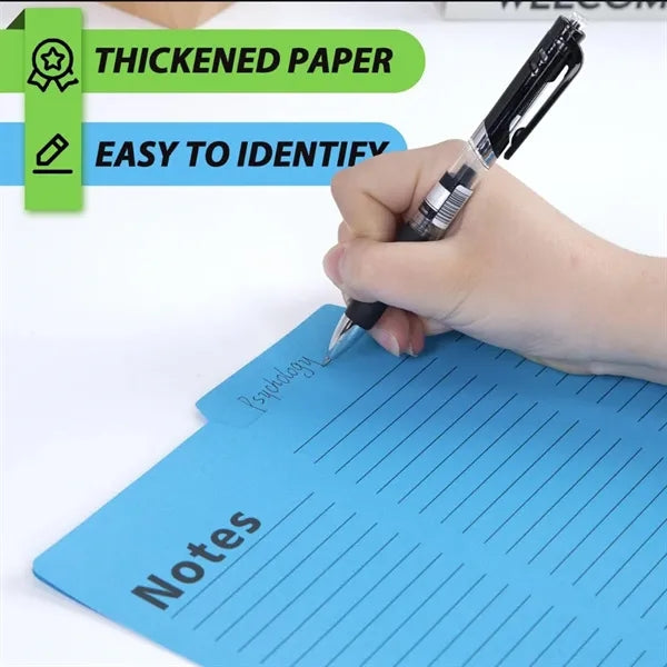 16-Pack Notes Tabbed Lined File Folders