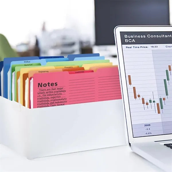 16-Pack Notes Tabbed Lined File Folders