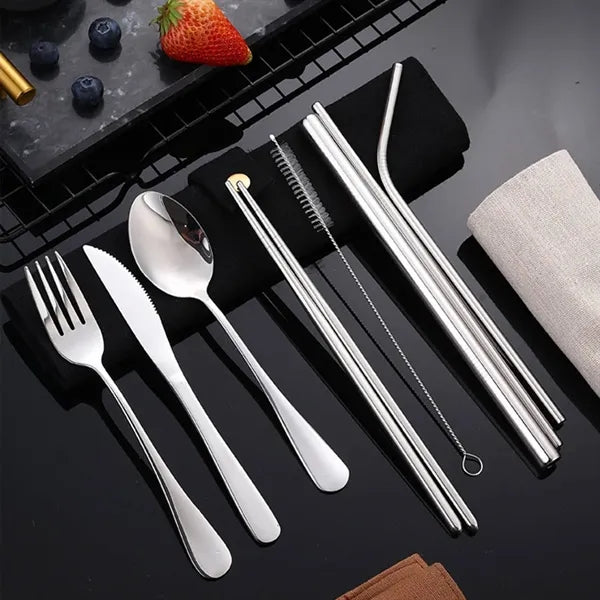 8-pack Travel Stainless Steel Cutlery Set