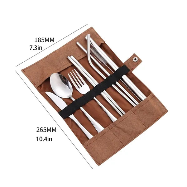 8-pack Travel Stainless Steel Cutlery Set