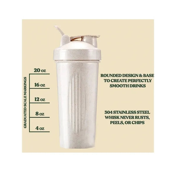 20oz Straw Biodegradable Material Shaker Bottles