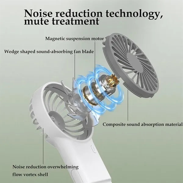 Mini Handheld USB Rechargeable Fan with Hanging Hook