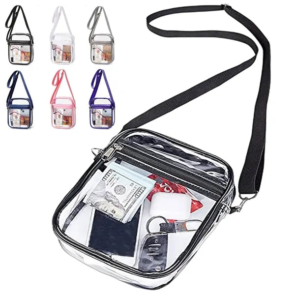 Outdoor Transparent Crossbody Purse Bag Clear Handbag