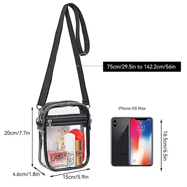 Outdoor Transparent Crossbody Purse Bag Clear Handbag