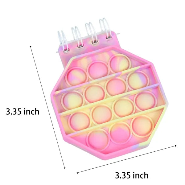 Pop Bubble Fidget Diary Spiral Notebook with Side Ruled