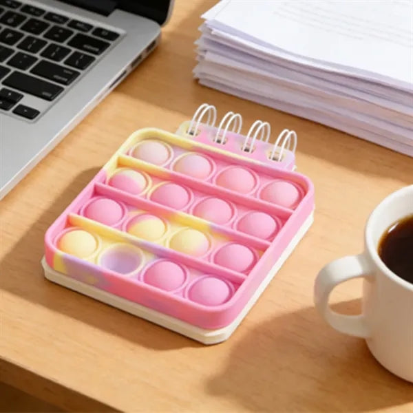 Pop Bubble Fidget Diary Spiral Notebook with Side Ruled