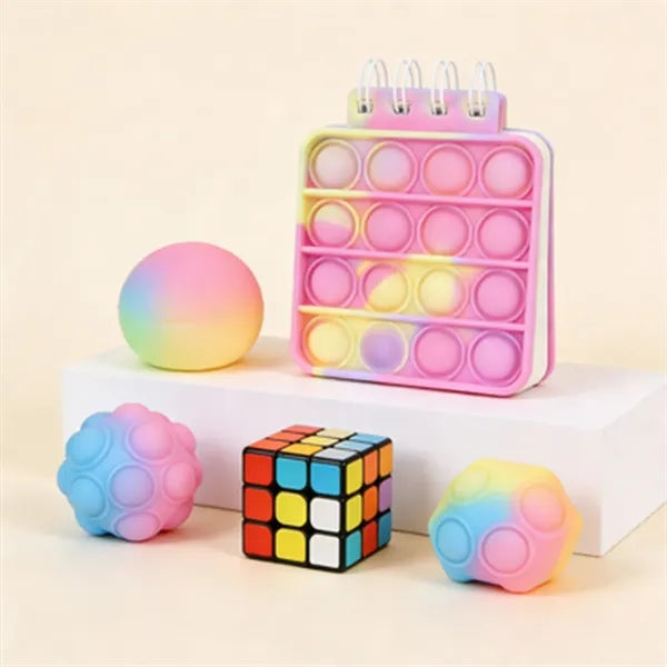 Pop Bubble Fidget Diary Spiral Notebook with Side Ruled