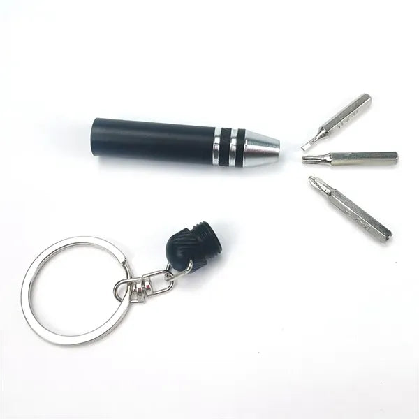 3 in 1 Aluminium Alloy Screwdriver With Keychain
