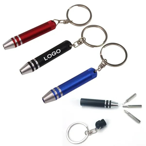 3 in 1 Aluminium Alloy Screwdriver With Keychain