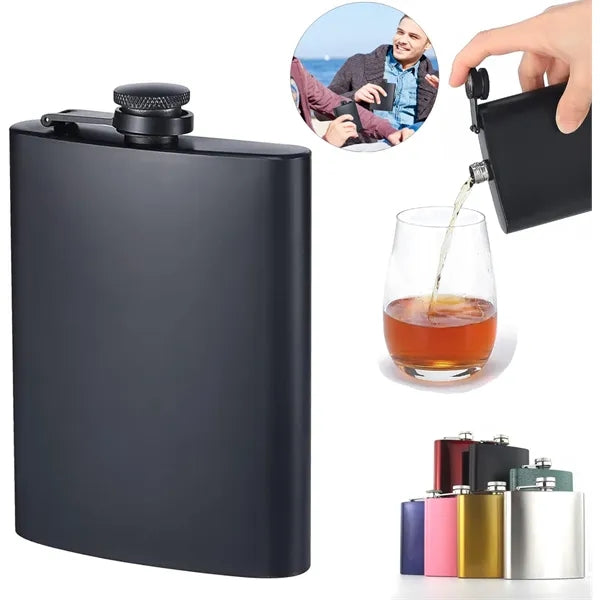 8 Oz Stainless Steel Leak-proof Hip Flask
