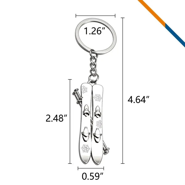 TwinTip Skis Keychain