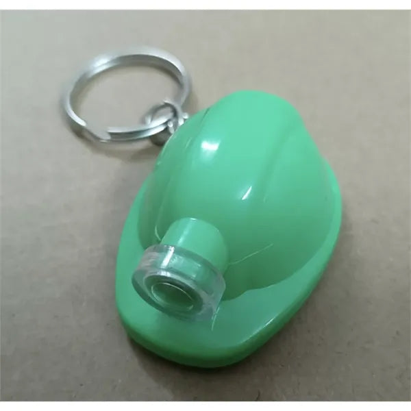Safety Helmet Keychain with LED Torch