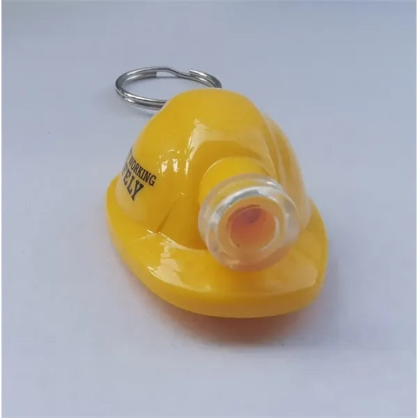 Safety Helmet Keychain with LED Torch