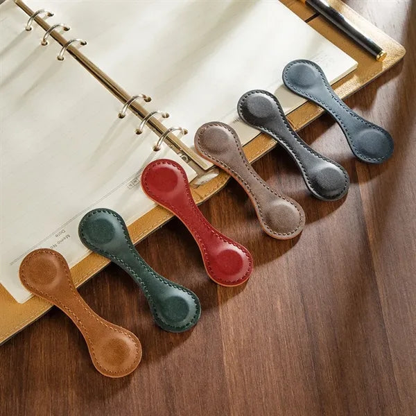 Magnetic Leather Bookmarks for Reading Page Clips