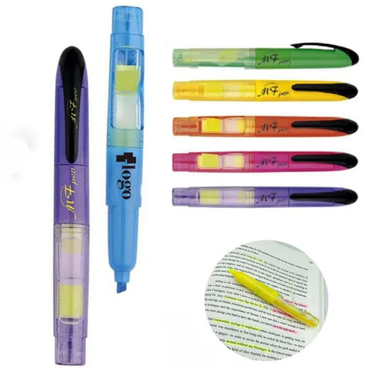 Highlighter/Fluorescent Pen With Note Sticker