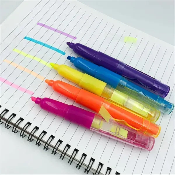 Highlighter/Fluorescent Pen With Note Sticker