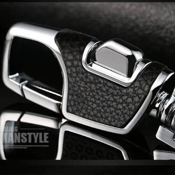 Men PU Leather Business Keychain