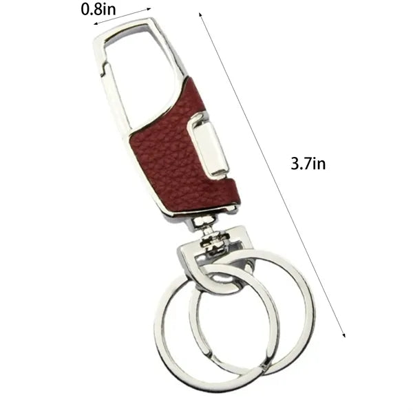 Men PU Leather Business Keychain