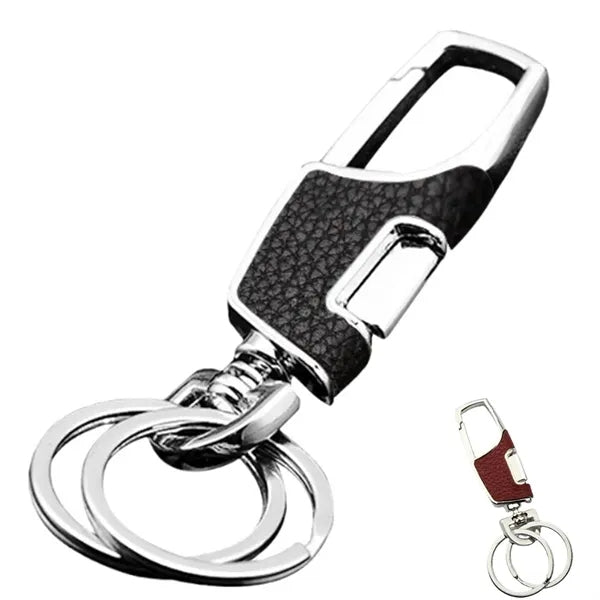 Men PU Leather Business Keychain
