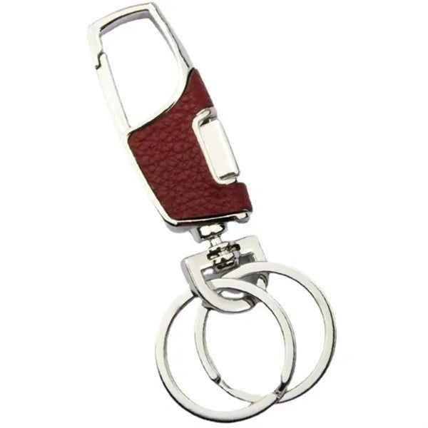 Men PU Leather Business Keychain