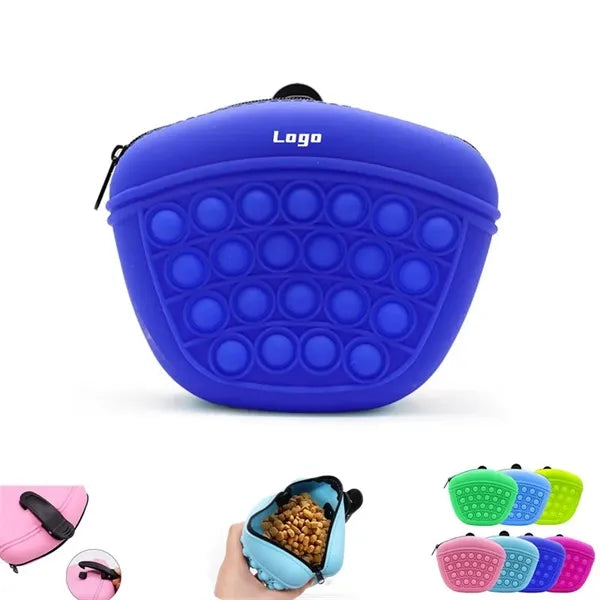 Flexible Silicone Pet Treat Pouch Waist Pack