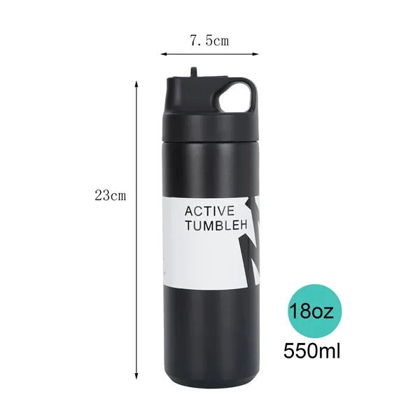 18oz Stainless Steel Water Bottle Double Wall Insulated