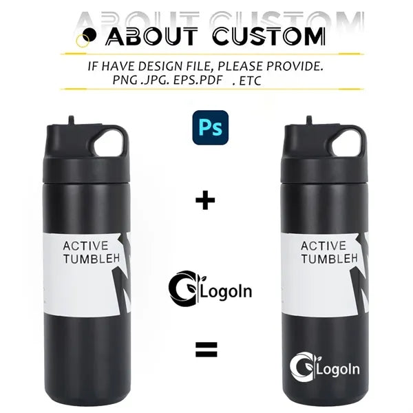 18oz Stainless Steel Water Bottle Double Wall Insulated