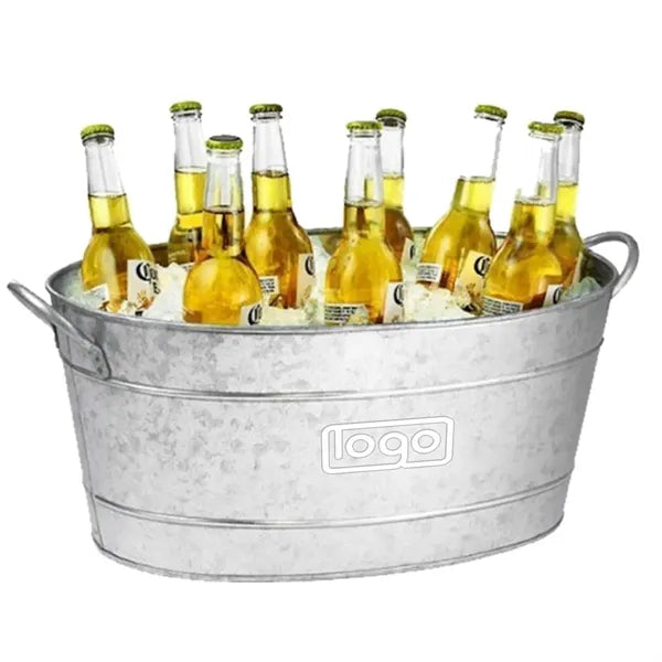 16L Galvanized Oval Beverage Tub