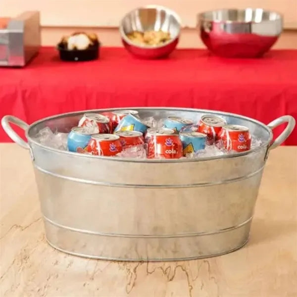 16L Galvanized Oval Beverage Tub