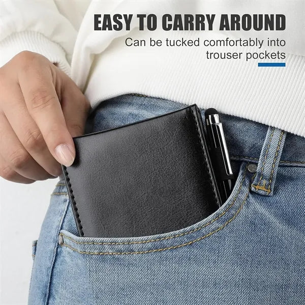 Pocket Leather Notebook with Pen