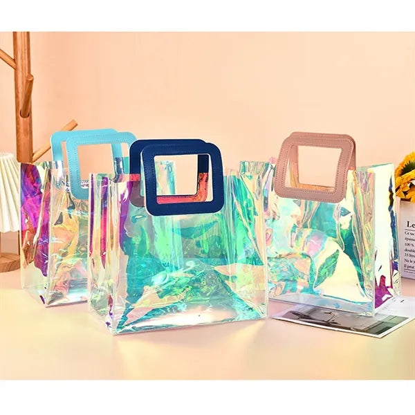 Holographic Transparent PVC Tote Bag